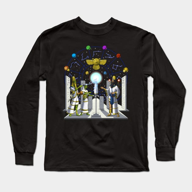 Anunnaki Aliens Long Sleeve T-Shirt by underheaven